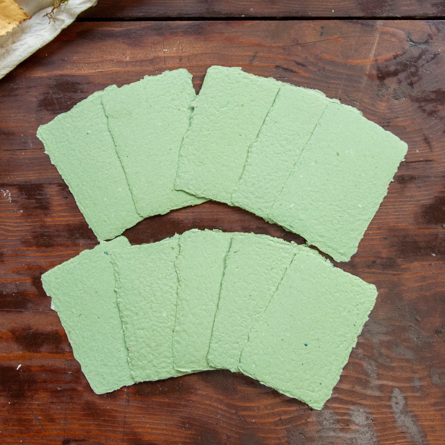 7x10 kortelės, žalsvos, 10 vnt.