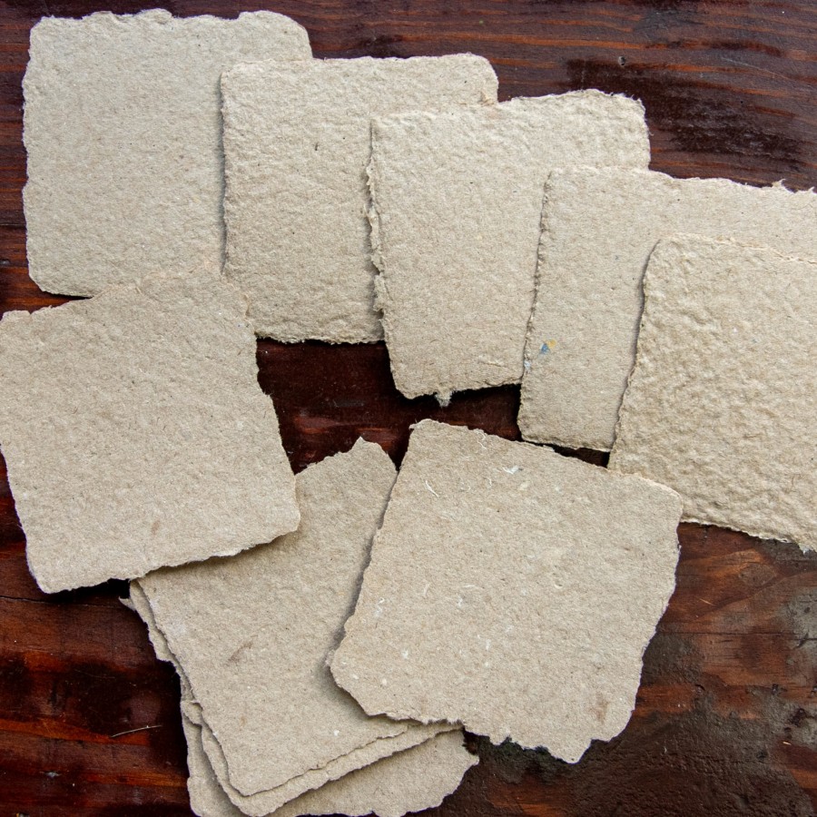 7x7 rusvos kortelės, 10 vnt.