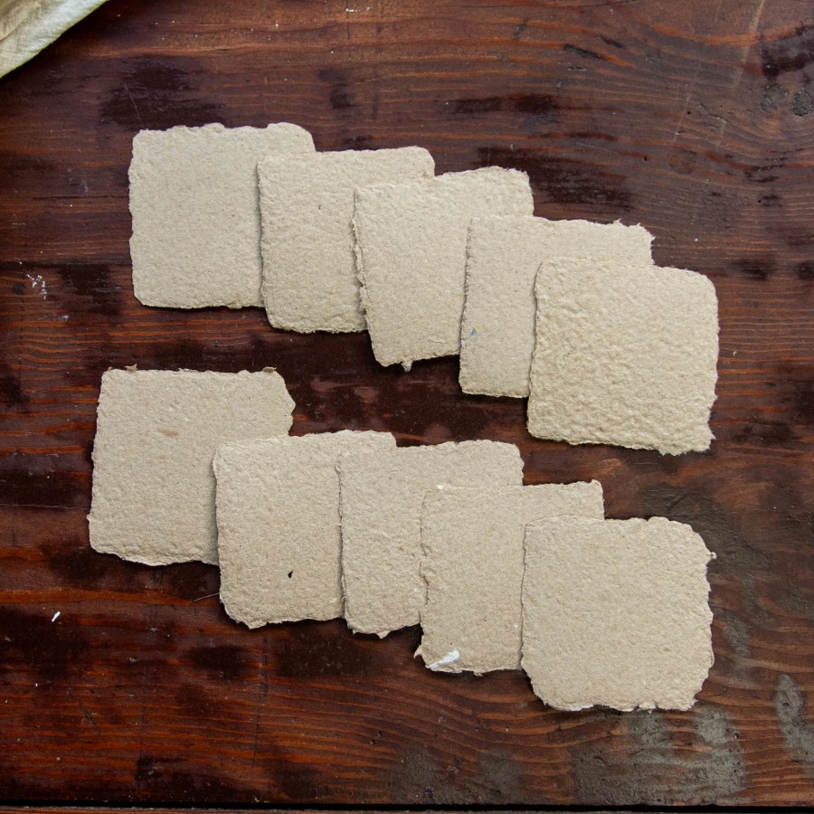 7x7 rusvos kortelės, 10 vnt.