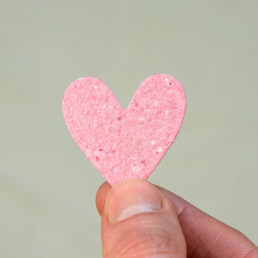 Perdirbto popieriaus širdelės, spalvotų miksas Perdirbto popieriaus širdelės, spalvotų miksas