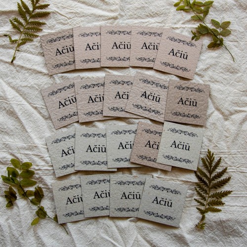 AČIŪ kortelės 6x6 cm, 20 vnt.