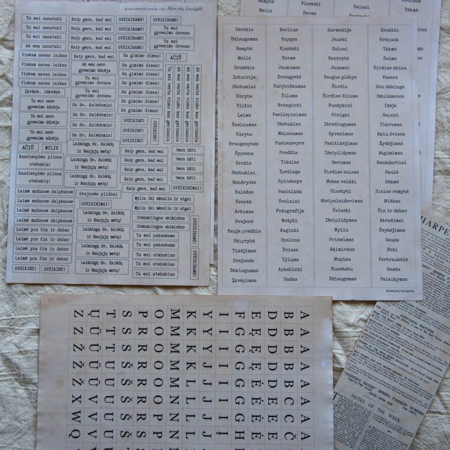 Lapų kūrybai rinkinys