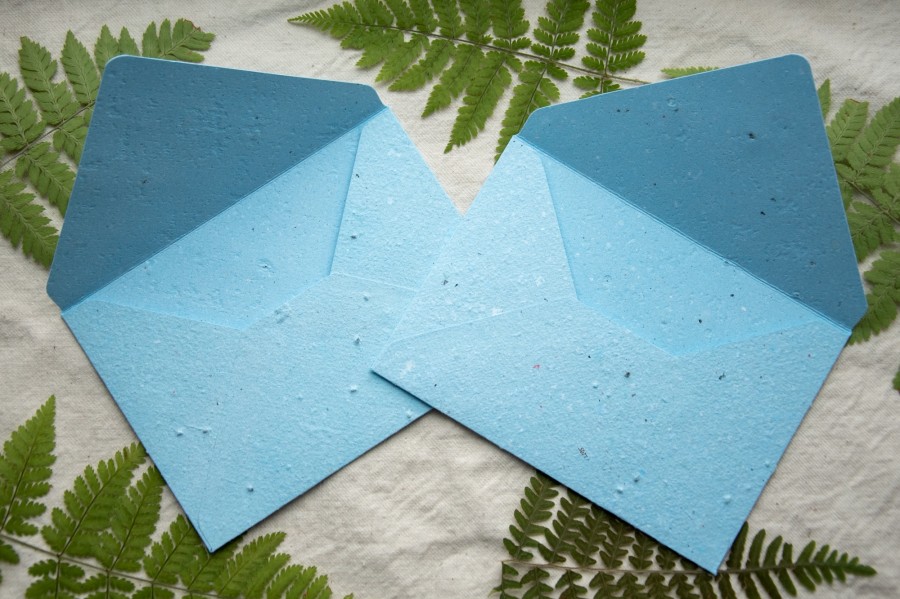 MELSVI perdirbto popieriaus vokai su sėklomis, 2 vnt.