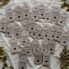 PAGAMINTA etiketės 3x6 cm, 20 vnt.
