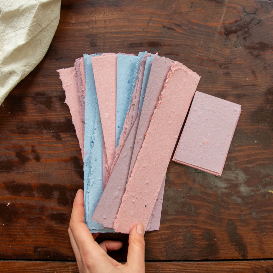 Perdirbto popieriaus su baziliko sėklomis atraižėlės