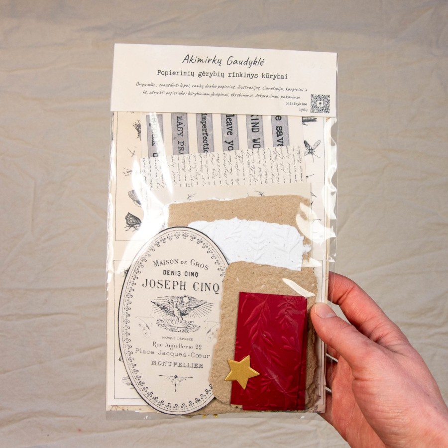 PUSIAU PASLAPTINGAS popierinių gėrybių rinkinys